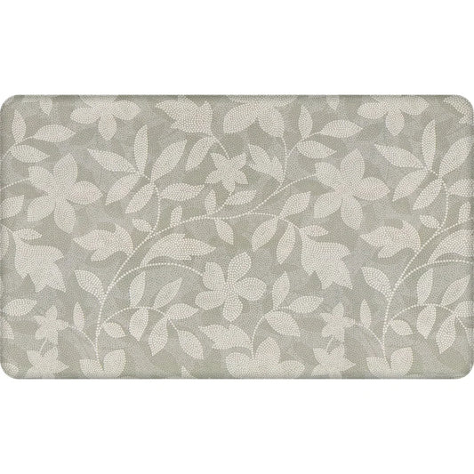 Cushioned Anti-Fatigue Kitchen Mat Slip Resistant Water Stain Resistant Durable Foam Support Decorative Floral Pattern 18 x 30