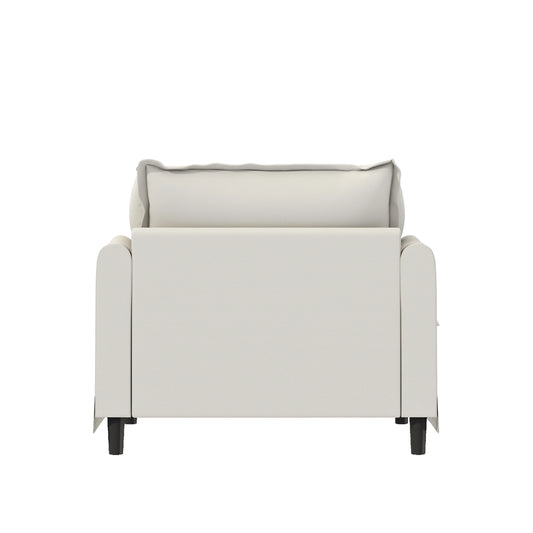 Oversized Single Seat Chenille Armchair with Pillows