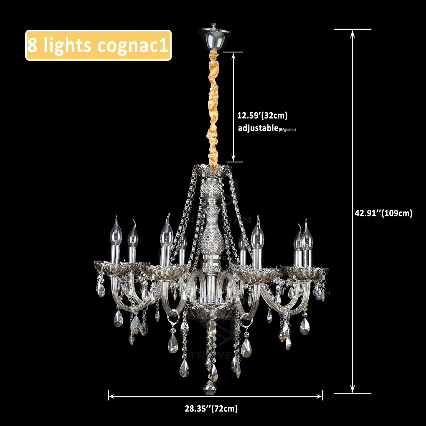 8 Arms Luxury Crystal Chandelier