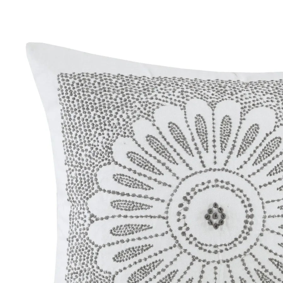 Embroidered Decorative Square Pillow