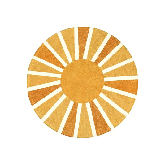 Boho Round Rug Washable Round Area Rug Non-Slip