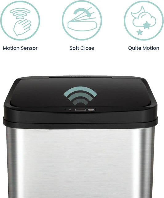 Touchless Motion Sensor Trash Can, 13 Gal