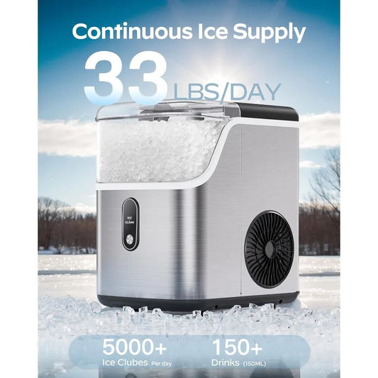 Chewable Pellet Countertop Ice Machine for Home/Office