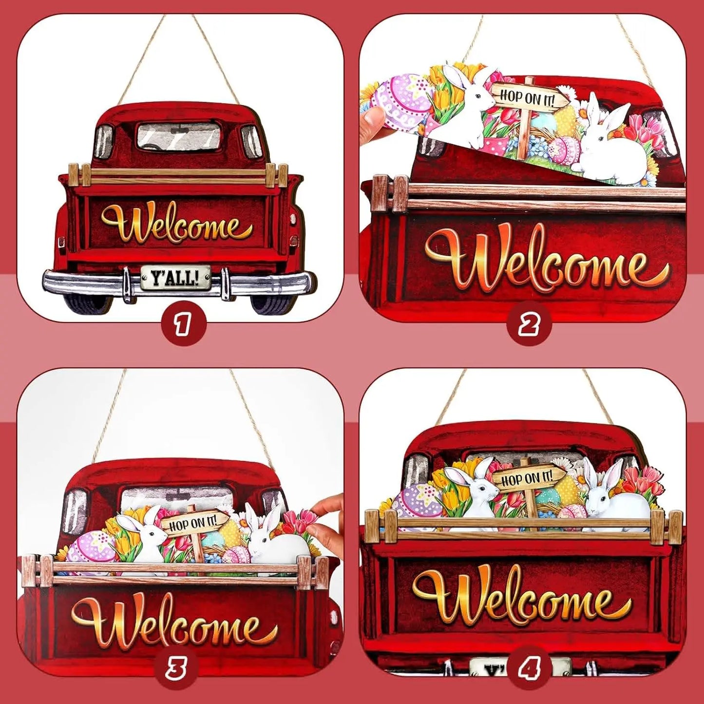 Home Interchangeable Welcome Sign Truck