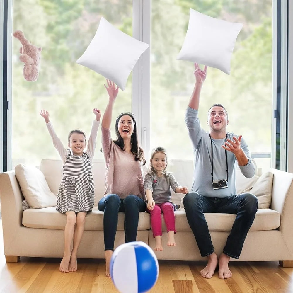 White Throw Pillow Inserts 18"x18" - Pack of 2