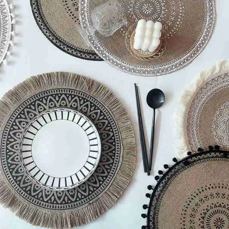 Placemats Boho Rustic Macrame