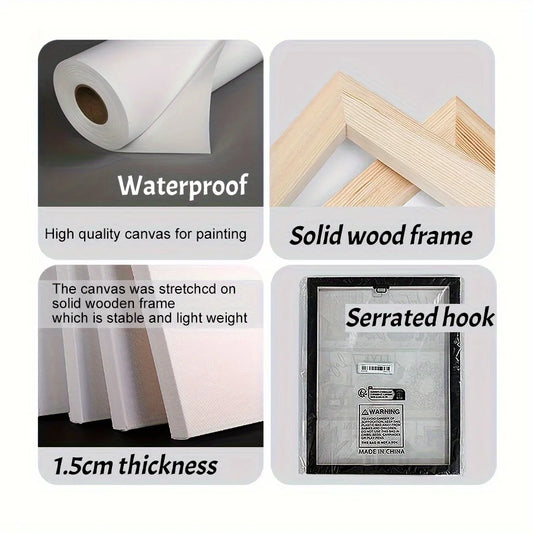 Elegant White Floral Canvas Art Wall Decoration