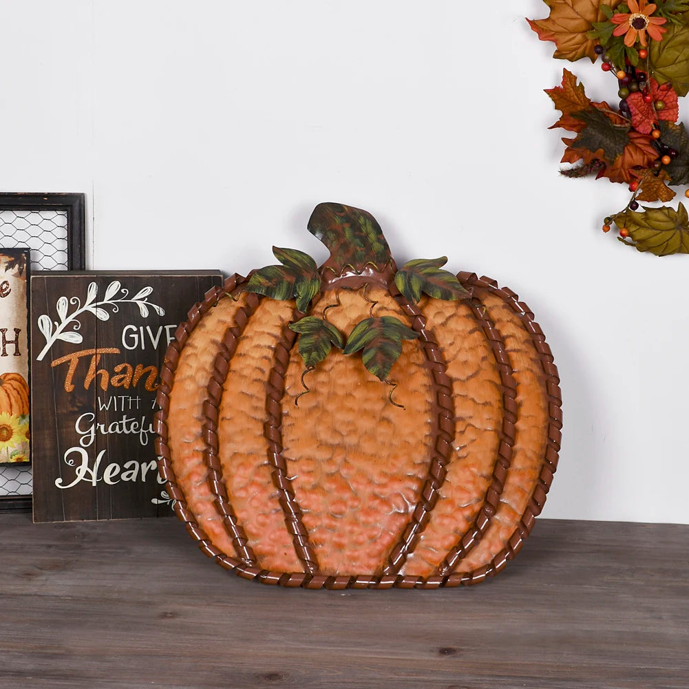 Metal Fall Pumpkin Decor