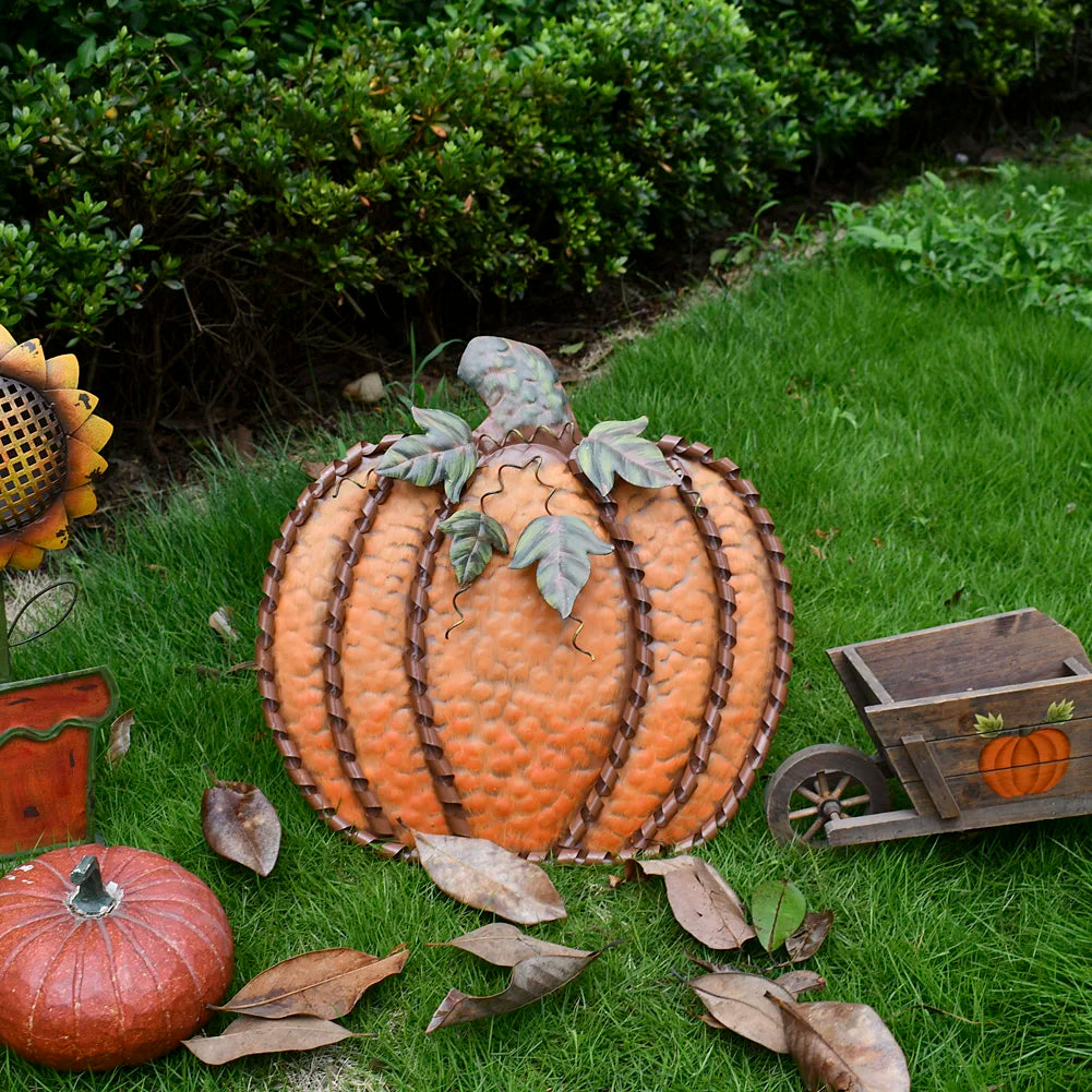 Metal Fall Pumpkin Decor