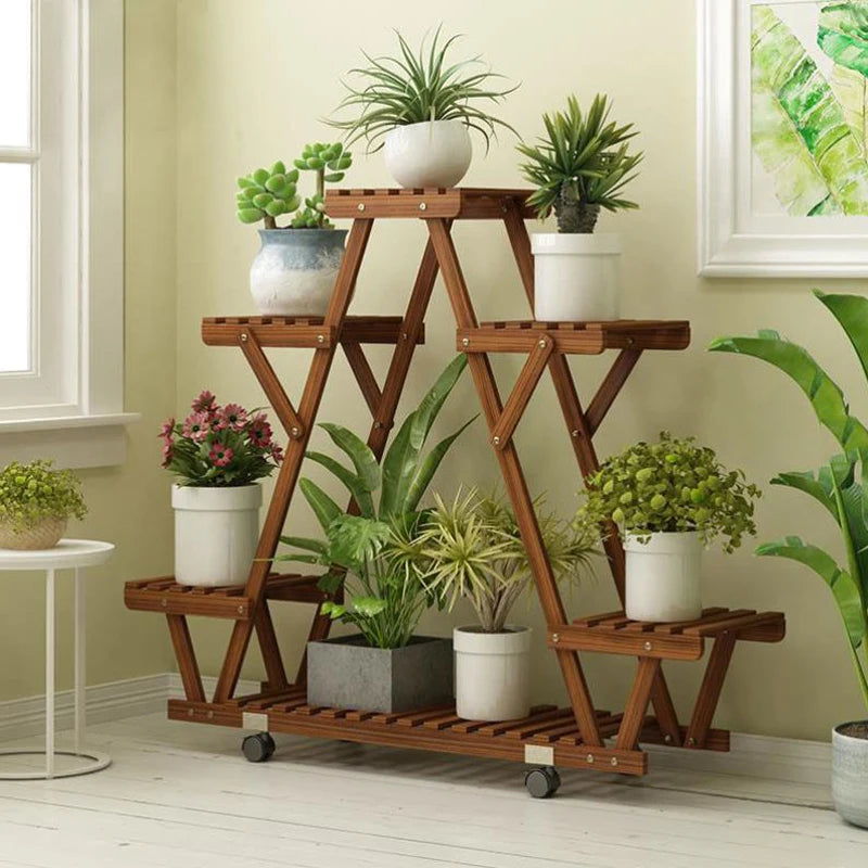 Triangular Plant Shelf 6 Plant Stand