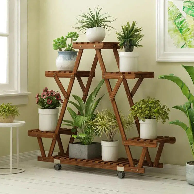 Triangular Plant Shelf 6 Plant Stand