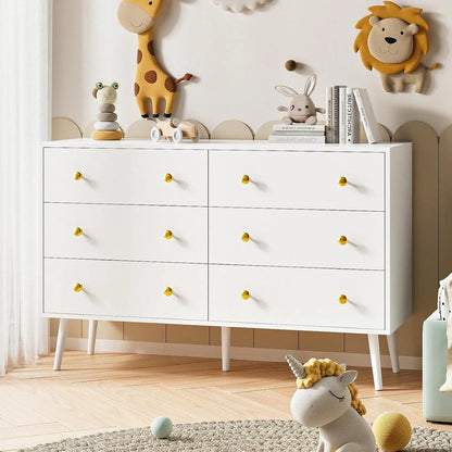 6-drawer Natural Wood Dresser / Vanity