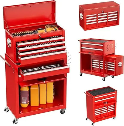 8 Drawer Toolbox with Lockable Wheels