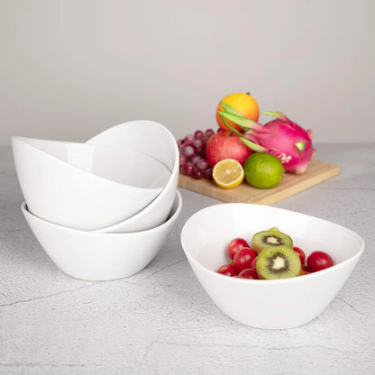 Deep Ceramic Serving Bowls for Salads, Cereal, Soup