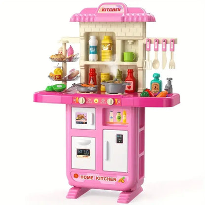 Kids Kitchen Play Set with Pretend Food