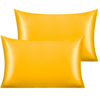 2 Pack Satin Pillowcases, Silky and Luxurious
