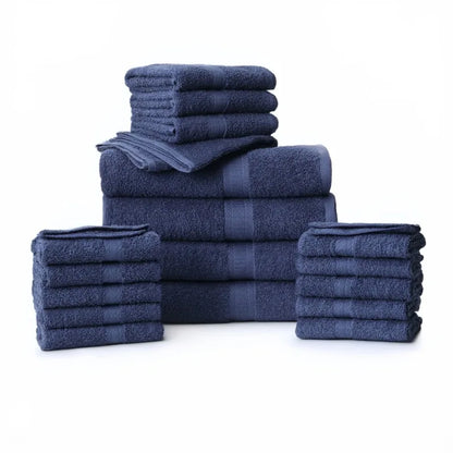18-Piece 100% Cotton Towel Set Soft and Super Absorbent