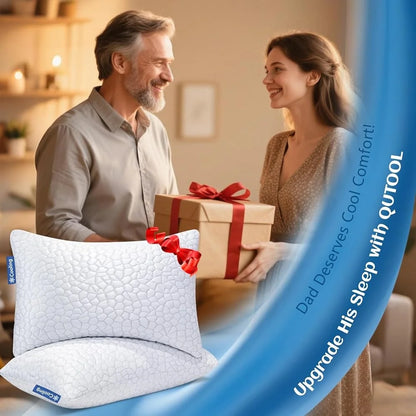 Cooling Pillows Set of 2 Gel Memory Foam. for Comfortable Sleep