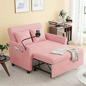 Loveseat Pull Out Bed, 46" - 3 in 1 Convertible