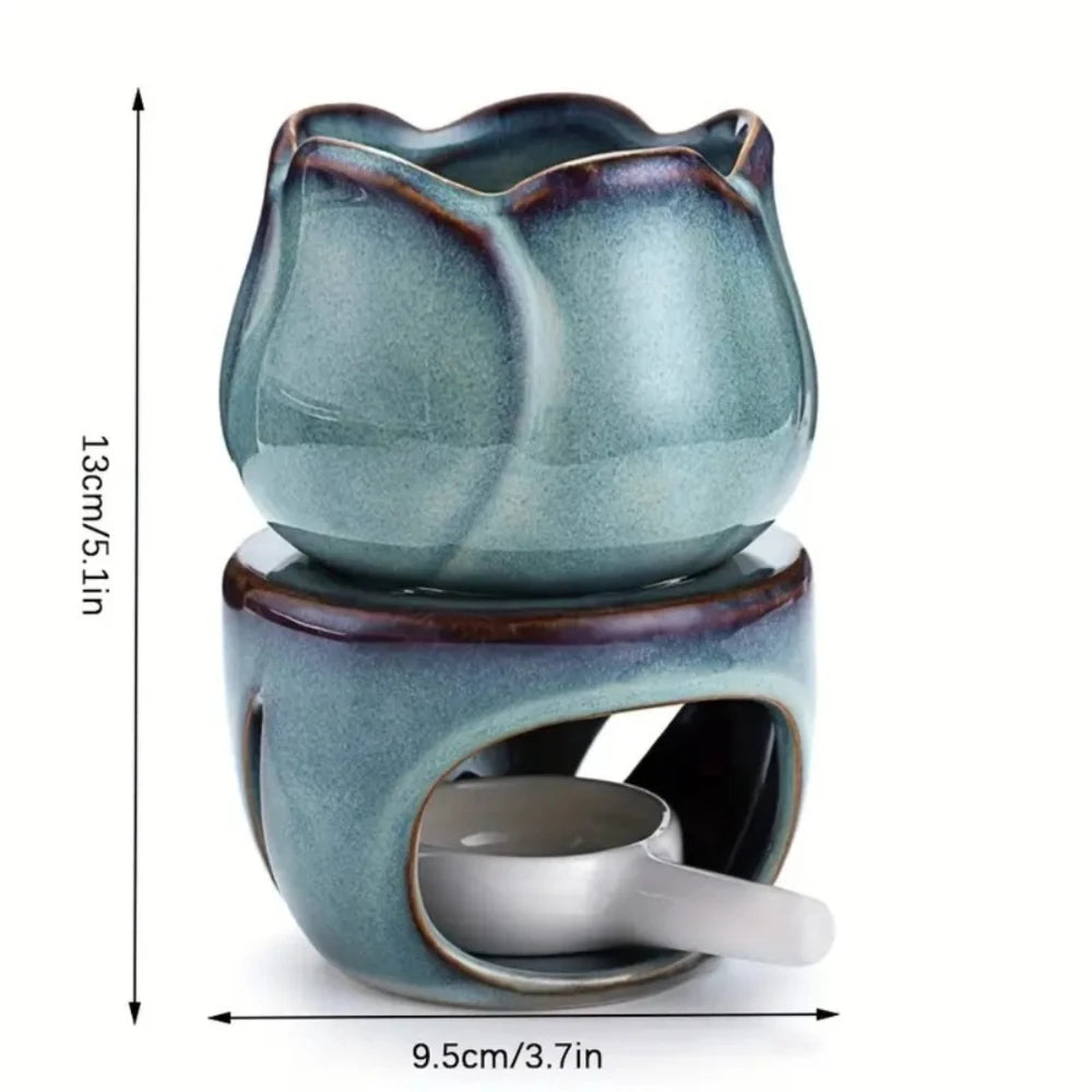 Tulip Ceramic Aromatherapy Diffuser Oil Burner Wax Warmer Candle Holder