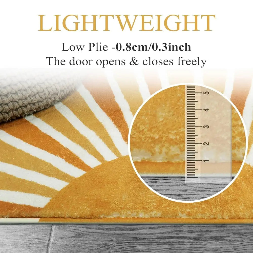 Boho Round Rug Washable Round Area Rug Non-Slip