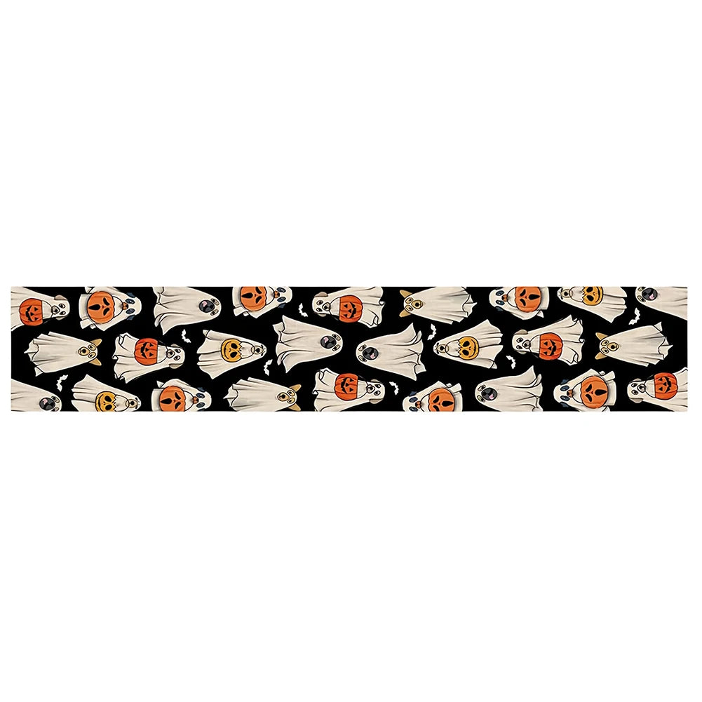 Halloween Spooky Ghost Dog Table Runner