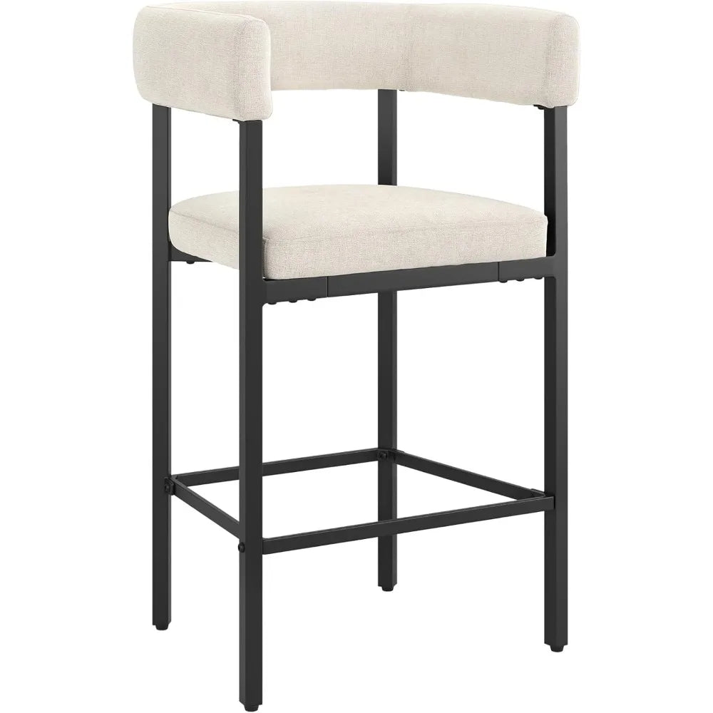 26" Linen Counter Height Barstools, Set of 3