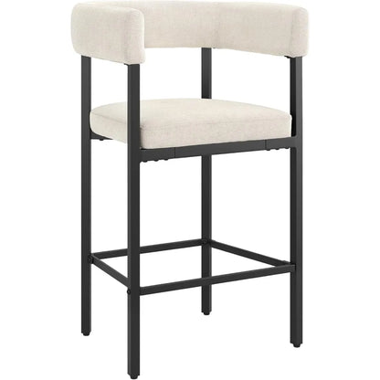 26" Linen Counter Height Barstools, Set of 3