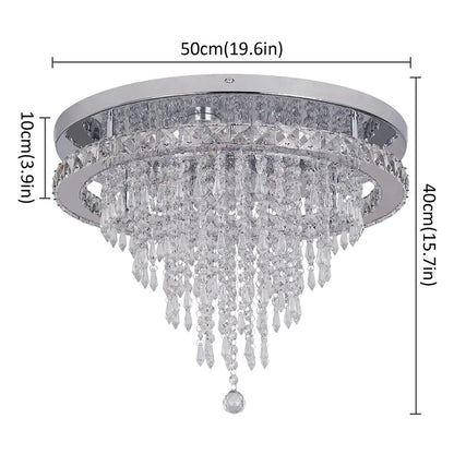 LED Crystal Ceiling Chandelier, Remote Control