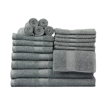 18-Piece 100% Cotton Towel Set Soft and Super Absorbent