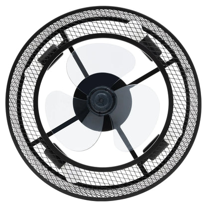 Caged Light Ceiling Fan 3 Speed Remote for Cooling