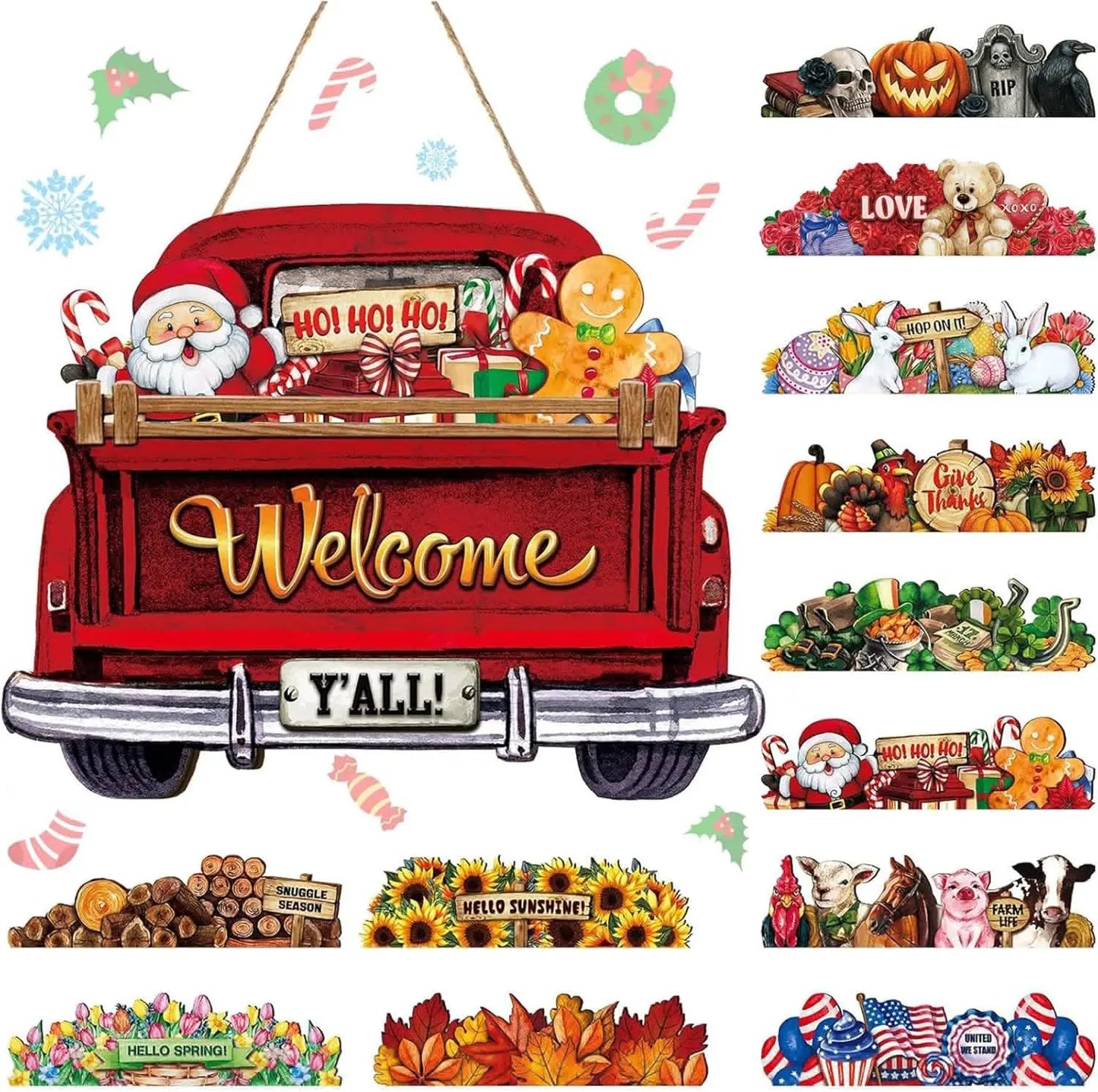 Home Interchangeable Welcome Sign Truck