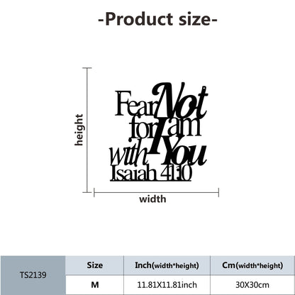 1pc Isaiah 41:10 Metal Bible Verse Wall Decor