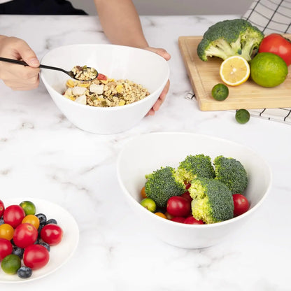 Deep Ceramic Serving Bowls for Salads, Cereal, Soup
