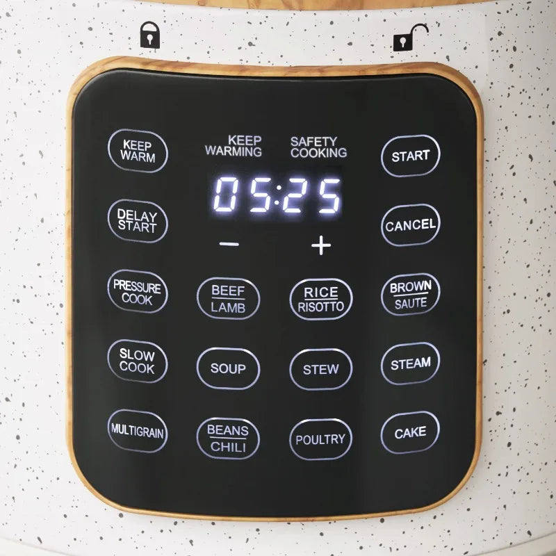 6-Quart Pressure Cooker with Touch Control Display