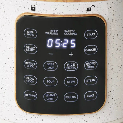 6-Quart Pressure Cooker with Touch Control Display