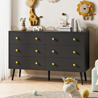 6-drawer Natural Wood Dresser / Vanity