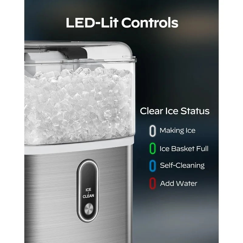 Chewable Pellet Countertop Ice Machine for Home/Office