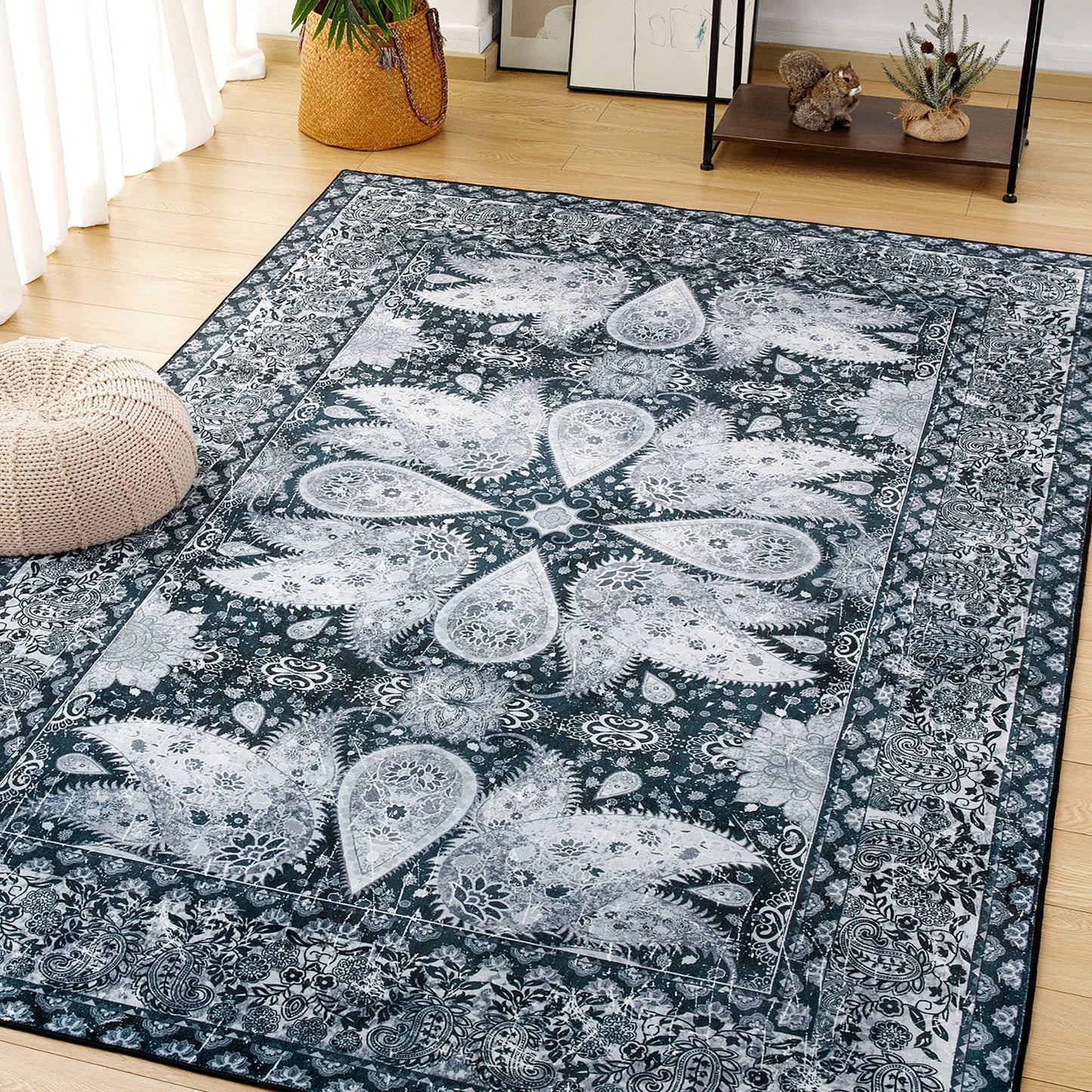 Soft Floral Accent Area Rug