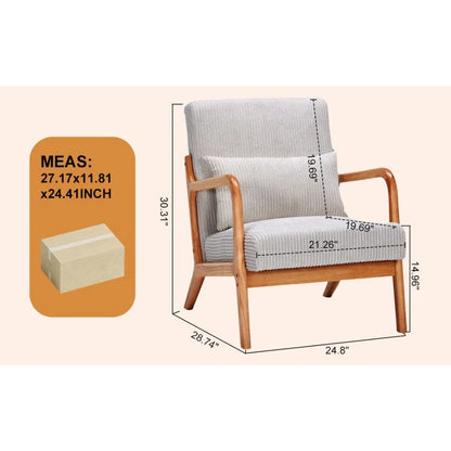 MidCentury Modern Accent Chair with Pillow