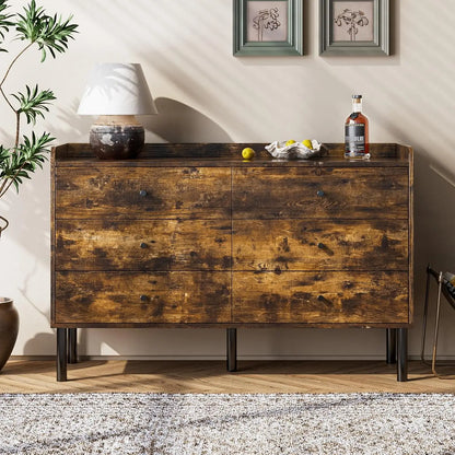 6-drawer Natural Wood Dresser / Vanity