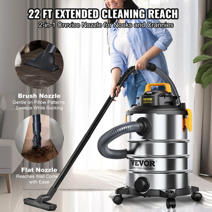 Wet Dry Shop Vacuum, Powerful Suction
