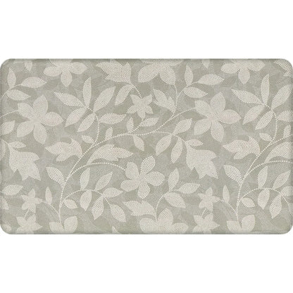 Cushioned Anti-Fatigue Kitchen Mat Slip Resistant Water Stain Resistant Durable Foam Support Decorative Floral Pattern 18 x 30