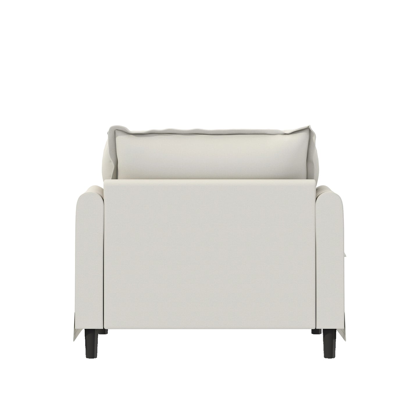 Oversized Single Seat Chenille Armchair with Pillows