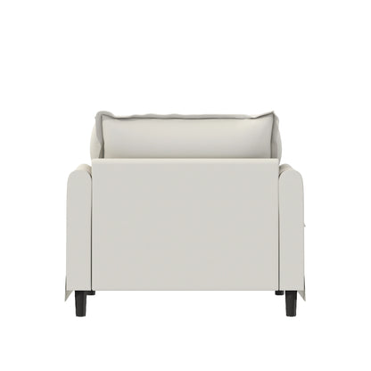 Oversized Single Seat Chenille Armchair with Pillows