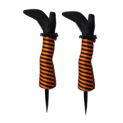 2pcs Halloween Evil Witch Legs Props Upside Down