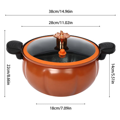 Pressure Cooker Pressure Cooking Pot Pumpkin Shaped Orange