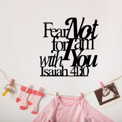 1pc Isaiah 41:10 Metal Bible Verse Wall Decor