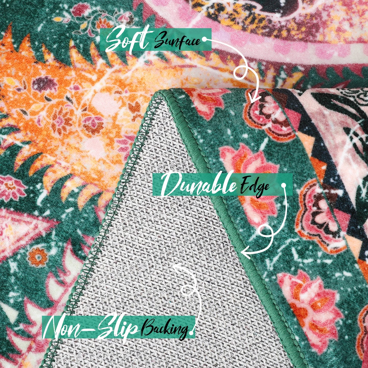 Soft Floral Accent Area Rug