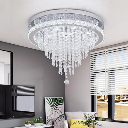 LED Crystal Ceiling Chandelier, Remote Control